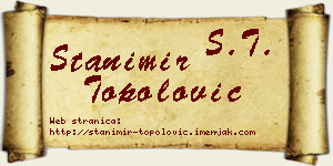 Stanimir Topolović vizit kartica